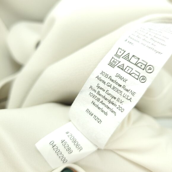 SPANX Carefree Crepe Wrap Blazer M Parchment (Cream/White) - Picture 16 of 16